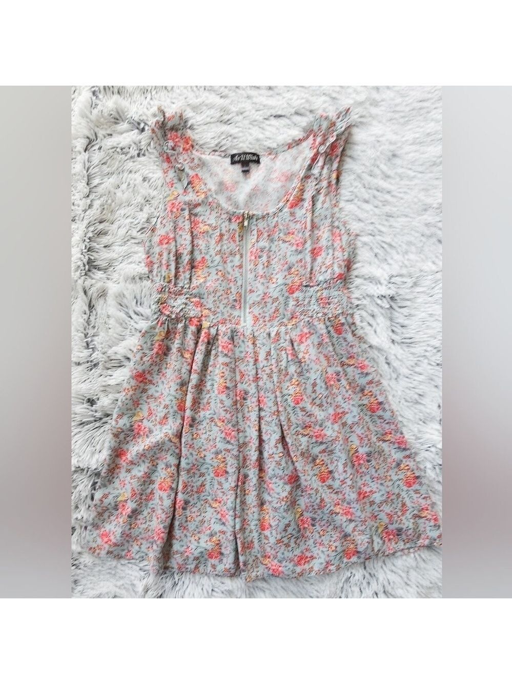 As U Wish Floral Casual Dress in Pink and Light Green - Picture 1 of 6